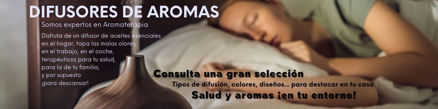 Cabecera de difusores de aromas, con niño durmiendo