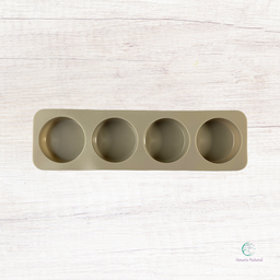 [MO012] Molde de silicona para 4 jabones circulares