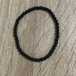 [MI307] Pulsera de  Obsidiana 4mm
